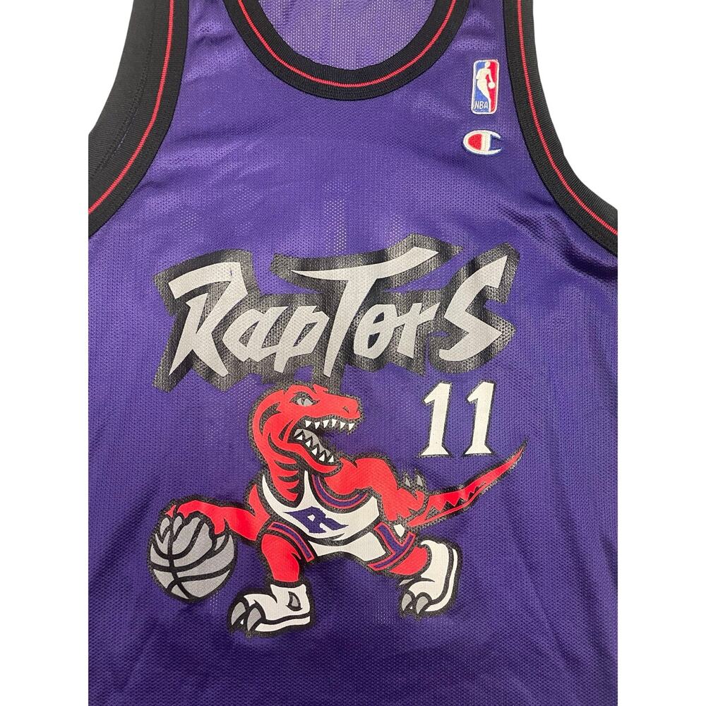 Isiah THOMAS #11 Toronto Raptors 90s CHAMPION jersey 44 L purple NBA vintage